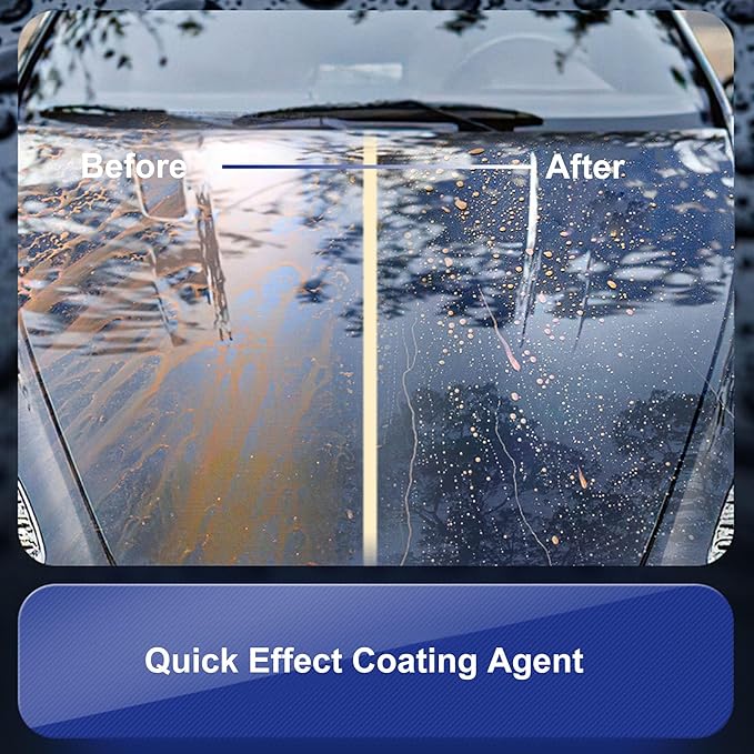 Car Coating Spray, Sopami Quick Effect Coating Agent, Quickly Coat Car Wax-Easy to Use Polish Spray Waterless Wash Wax, 16.9 fl.oz - 500ml (1 Set)