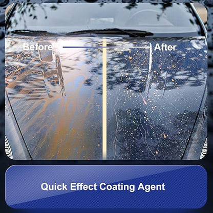 Car Coating Spray, Sopami Quick Effect Coating Agent, Quickly Coat Car Wax-Easy to Use Polish Spray Waterless Wash Wax, 16.9 fl.oz - 500ml (1 Set)
