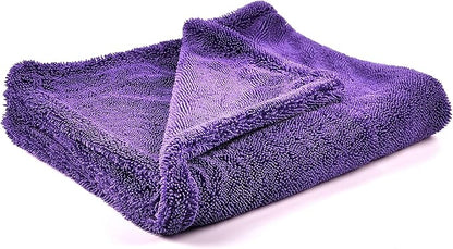Maxshine 20" x 24" Universal Purple Car Drying Towel – 1200 GSM Rinse-Free Double-Sided Microfiber – Plush, Super Absorbent Towel for Car Wash & Detailing