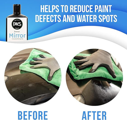 Paks Mirror Polish Auto Wax | Deep Paint Restoring Shine | Long Lasting UV Protection | Applicable By Machine and Hand | Supreme Paint Protection | Made in USA | 16 oz Hand Wax Deep Gloss Wet Look