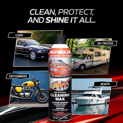FW1, A High Performance Car Wax Polish | Easy To Use Scratch-Free Waterless Car Wash Spray & Detail Cleaning Polish (17.5oz) | Spray Wax for Cars, Trucks, Motorcycles RVs and boats.