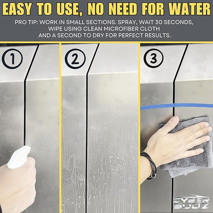 Waterless Stainless Steel Wash,For Tesla CyberTruck Exterior Surfaces - Removes Fingerprints, Water Spots, Dirt & Bird Droppings. Made in USA, 1 Gallon (128 Fl. Oz)