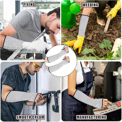Tyqour 2Pcs Cut Resistant Sleeves Soft Arm Protectors Sleeve for Thin Skin and Bruising Safety Arm Sleeves Arm Guards for Biting Gardening Kitchen Farm Work
