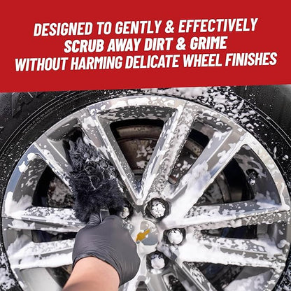 Chemical Guys Gerbil Wheel and Rim Brush, Safe for Exhaust, Tires, Rims, Engine Bays, & More, 2 Pack