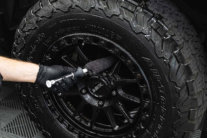 Detail Factory - Wheel Brush Kit with Interchangeable Microfiber Covers - Ultra-Soft Cleaning, Washing and Detailing Wheels, Tires, and Rims - Black Ice