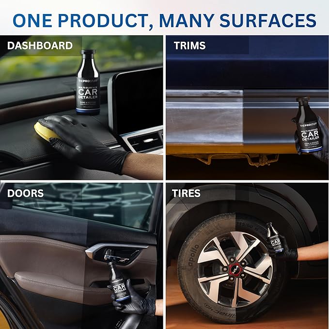The Pro Stuff® Car Plastic Restorer | Professional Black Trim Detailer | Restore Faded Plastic to Factory Finish | Easy Apply, Long Lasting, No-Residue Formula | Back to Black Trim Restorer