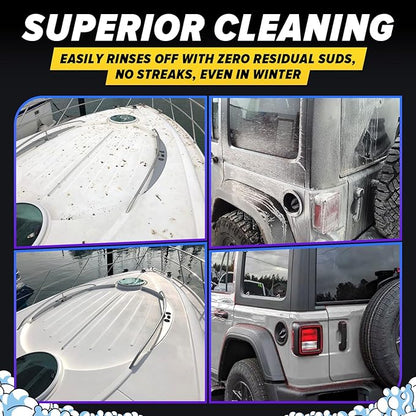 Carfidant Xtreme Salt Crusher – Boat Wash Soap & Salt Remover - Marine Engine Flush & Road Salts Neutralizer - Heavy Duty Cleaner for Boats, Jetskis, Cars - 1 Gallon (128 fl. oz.)