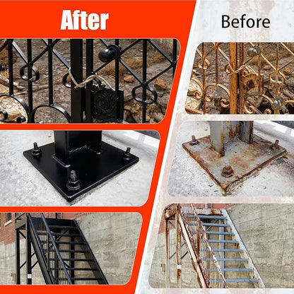 2-in-1 Rust Converter & Metal Primer, 141 Floz Rust Reformer Paint for Metal, Automotive Rust Remover, UV & Heat Resistant Anti-Corrosion Coating, Industrial-Grade Water-Based Rust Inhibitor