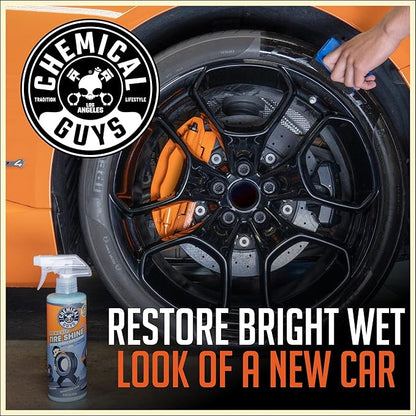 Chemical Guys Tire Kicker Sprayable Extra Glossy Tire Shine Spray, Dry-to-Touch Dressing - Restores Wet Look to Rubber, Vinyl, and Plastic, Safe for Cars, Trucks, Motorcycles, RVs, and More - 16 oz