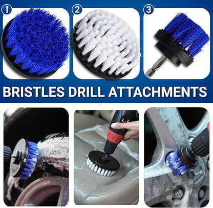 Cuoreca 31pcs Car Detailing Kit Interior and Exterior Cleaner, Car Cleaning Kit with Professional Car Detailing Brush Set, Car Wash Kit and Auto Detailing Kit. Reusable, Perfect for Cars and Bikes