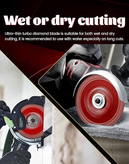 Casaverde 2 Pcs of 3"/76mm Diamond Blade with 3/8" Arbor for Cutting Ceramic Tile,Stone Tile