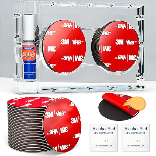 1.57in Round Double Sided Tape Heavy Duty, Made of 3M 5952 VHB, Extreme Mounting Tape, No Residue No Damage Waterproof Heat Resistant, Suitable for Home, Car, and Outdoor Use, 24PCS