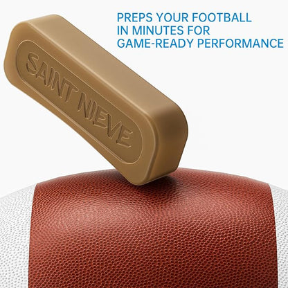 Football Prep Kit - Leather Football Conditioning Set with Beeswax, 2 Brushes (Soft Horsehair & Hard Hog Bristle), for Enhanced Grip & Longevity