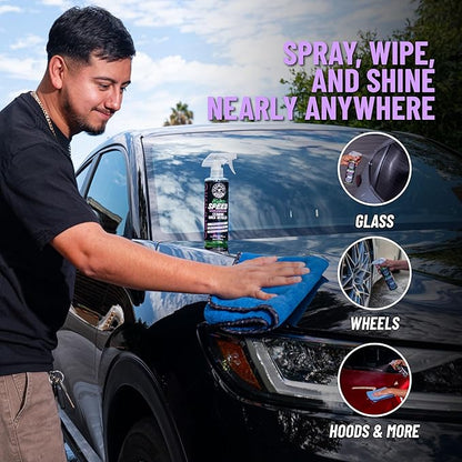 Chemical Guys HydroSpeed Ceramic Quick Detailer Spray - SiO2 Shine Car Detailer Spray for Cars, Trucks, SUVs, Motorcycles and RVs, Boosts Gloss, Hydrophobic Protection and Slickness, 128 oz