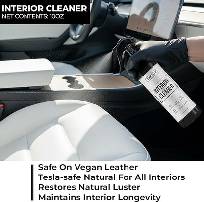 Complete Cleaning Kit for Tesla – Interior Cleaner, Exterior Cleaner, Glass Cleaner, Wheel Cleaner – All-in-One Detailing Solution for Tesla Model 3, Y, S, X