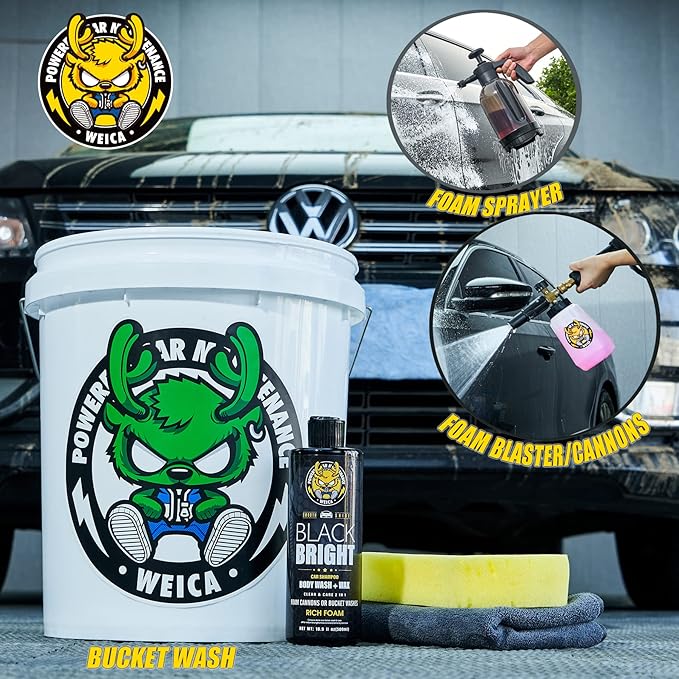 Black Car Shampoo - Deep Gloss Enhancer for Dark Vehicles, pH Safe for PPF/Ceramic Coated Surfaces, 16.9 fl oz