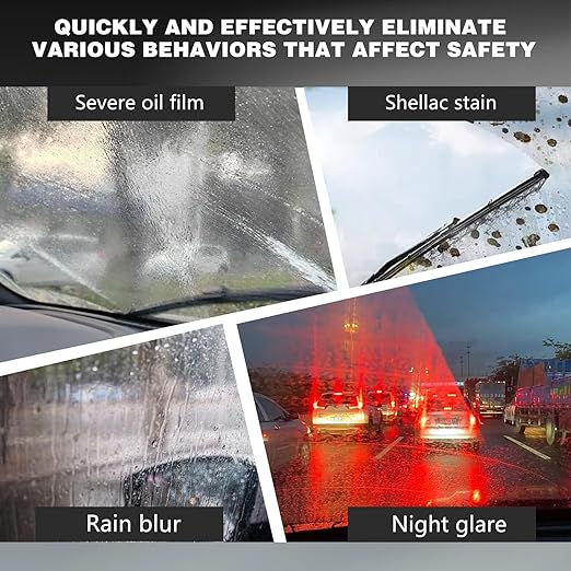 Bianca Glass Polish, D1Car Glass Polish, D1Windshield Cleaner, Glass Film Remover, Anti-Fog Hydrophobic Coating Spray, Removes Scratches, Wiper Marks and Film (2 Pack)