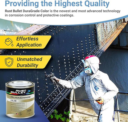 RUST BULLET DuraGrade Color - Yellow - 1 Quart - Advanced Technology Corrossion Control, Rust Inhibitor & Protective Coating, Exceptional Adhesion, UV Resistant