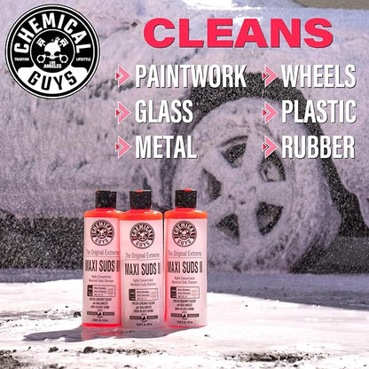 Chemical Guys CWS_101_16 Maxi-Suds II Foaming Car Wash Soap (Works with Foam Cannons, Foam Guns or Bucket Washes) Safe for Cars, Trucks, Motorcycles, RVs & More, 16 fl oz, Cherry Scent