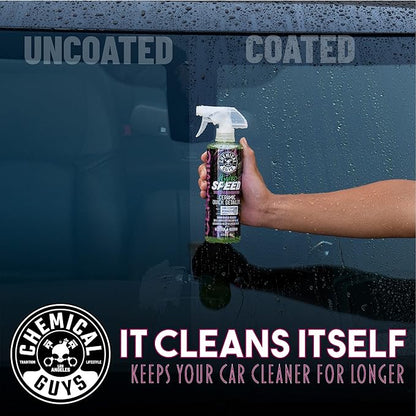 Chemical Guys HydroSpeed Ceramic Quick Detailer Spray - SiO2 Shine Car Detailer Spray for Cars, Trucks, SUVs, Motorcycles and RVs, Boosts Gloss, Hydrophobic Protection and Slickness, 128 oz