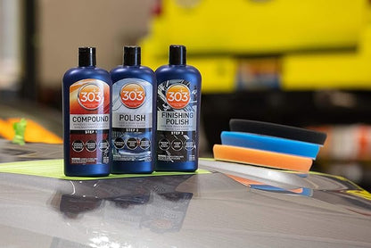 303 Products Compound - Removes Paint Defects and Restores Clarity - Removes Oxidation and Swirls - Restores Surface Clarity - Removes 1500 Grit Scratches (Step 1), 12 fl. oz. (30705)