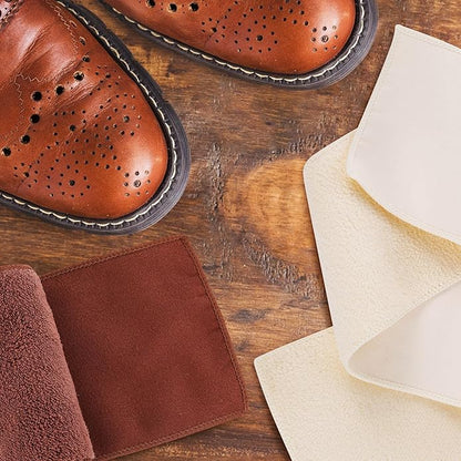 10 Pcs Shine Shoes Cloth Kit Polish Dauber Applicators Cleaning Leather Shoes Boots Microfiber Care Cloths Suede Cleaner