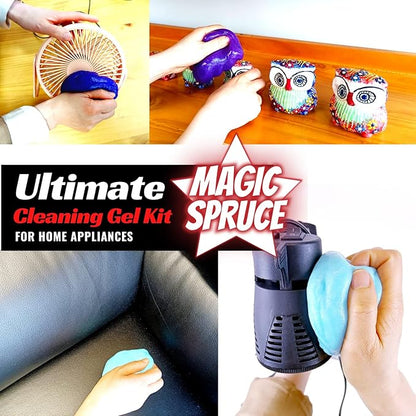MAGIC SPRUCE Car Detailing Kit Gel for Car Interior Dashboard Cleaner Products, Non-Water Dust Remover Scented Freshner, Upholstery Cleaning Putty, Laptop Computer Cleaning Accessories Car Slime