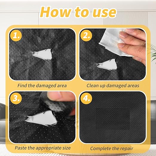JuCheng Breathable Perforated Self-Adhesive Leather Repair Patch for Furniture, Couches, Car Seats, Office Chairs Faux Leather & Vinyl Repair Kit (Dark Brown, 20x120inch)