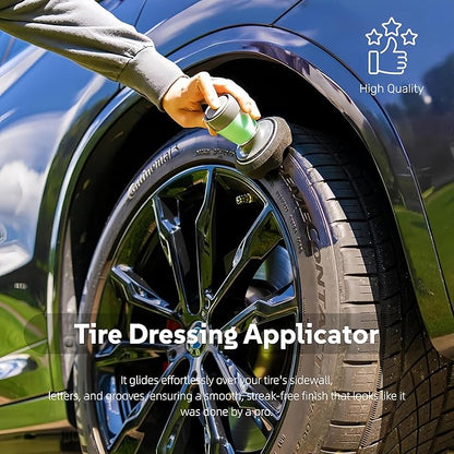 Flow Tire Shine Applicator,Reusable Car & Truck Tire Dressing Applicator,Works with All Tire Shine & Gels,Professional Car Detailing Tool