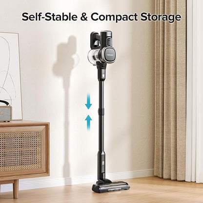 Lubluelu Upgraded 45kPa Cordless Vacuum Cleaner with Powerful Suction, Self-Standing Stick Vacuum Up to 50mins Runtime, Detachable Battery, Versatile Vacuum for Home, Carpet, Hard Floor, Pet Hair