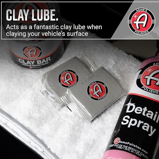 Adam's Detail Spray (2-Pack) - Quick Waterless Detailer Spray for Car Detailing, Washing, Polishing & Vehicle Claying