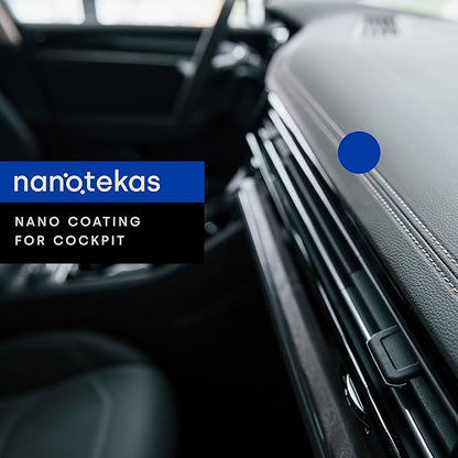 Nanotekas Cockpit Cleaner - Interior Cleaner - Matte Finish Detailer and Spray Sealant has Anti-Static Specs and Silver Nano Particles, Dust-Repellent, Easy Clean for Car Dashboards & Plastics - 100ml