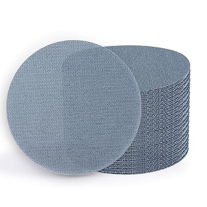 5 Inch 50 PCS Premium Ceramic Mesh Sanding Discs 240 Grit, Dust Free Hook and Loop Round Anti-Clogging Sandpaper Disc for Random Orbital Sander