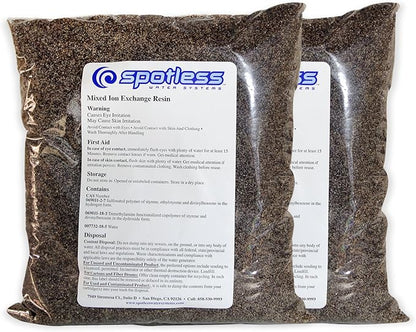 CR Spotless R2-20 Refill Resin – Spot Free Rinse for Cars, RVs & Boats - Works with All Deionized Water Systems - Long-Lasting DI Resin for Water Deionizer – Refills 20" Cartridges