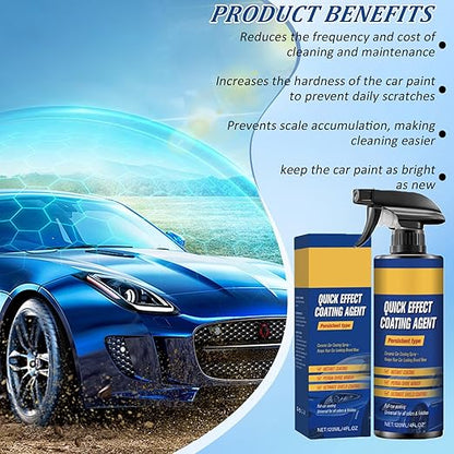Advanced Car Quick-Acting Coating Agent Spray with Quick-Acting Formula,Quick Effect Coating Agent for car， Waterless Wash & Scratch Polish for Long-Lasting Protection