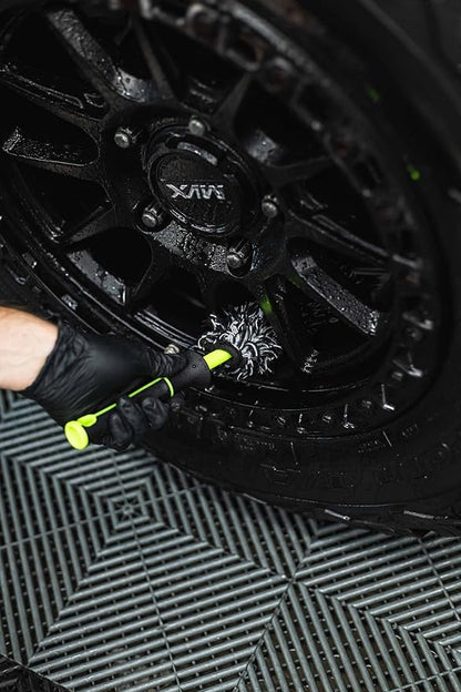 Detail Factory - Wheel Brush Mini with Interchangeable Microfiber Covers - Ultra-Soft Cleaning, Washing and Detailing Wheels, Tires, and Rims - Live Wire