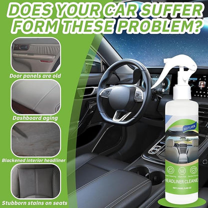 Hzutloer 8.66 OZ (256 ml) Car Ceiling Cleaner,Headliner Cleaner,Multifunctional Car Interior Roof Fabric Cleaner Spray,Multi Purpose Deep Clean for Leather,Fabric,Plastic of Auto and Home