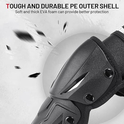 Tanden Motocross Knee Pads Motorcycle Elbow Pads Guards 4Pcs, Motorcycle Knee Guards for Men Leg Protection Armor Motocross Knee and Shin Guards Dirt Bike Crashproof Adult Protective Gear