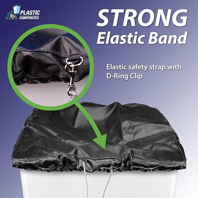 Bucket Truck Parts HEAVY DUTY Elastic Banded Bucket Cover with Support Pocket, Fits 2 Man Bucket 28"x51" Edge to Edge