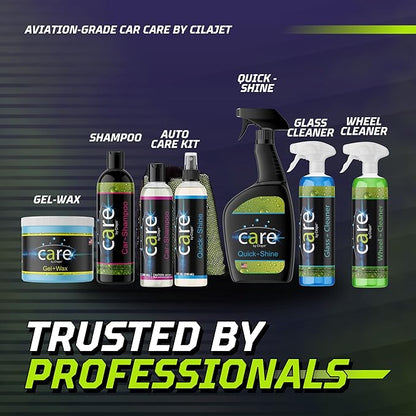 Travel Kit, Automotive Care Kit, 4 Piece Set, Includes 8oz Car Shampoo, 8oz Quick Shine, and Two Microfiber Towels