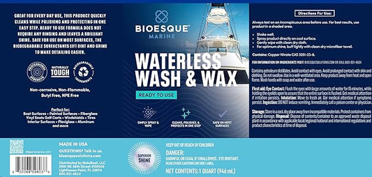 Bioesque Marine Waterless Wash & Wax, 32 Fluid Ounce (Pack of 1)
