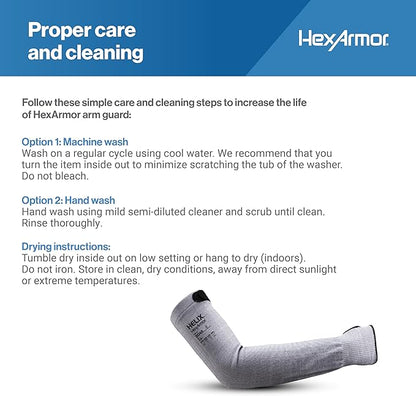 HexArmor A5 Cut Resistant Arm Sleeve With Thumb Hole | Protective Arm Sleeve | Silicone-Free | Fiberglass-Free | Breathable Arm Sleeve | Helix 2045