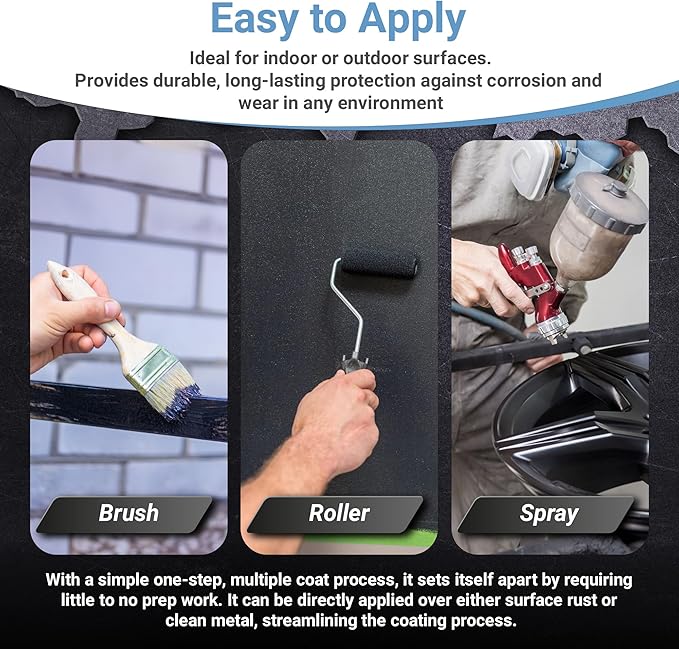 RUST BULLET DuraGrade Color - Black - 5 Gallon - Advanced Technology Corrossion Control, Rust Inhibitor & Protective Coating, Exceptional Adhesion, UV Resistant