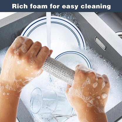 PIPUHA 10 Pack Stainless Steel Scrubber, Reusable Diamond Weave Scrubber Cloths, Non-Scratch Heavy-Duty Metallic Fiber Cleaning Cloth for Kitchen, Multi-Use Dishwasher Rags