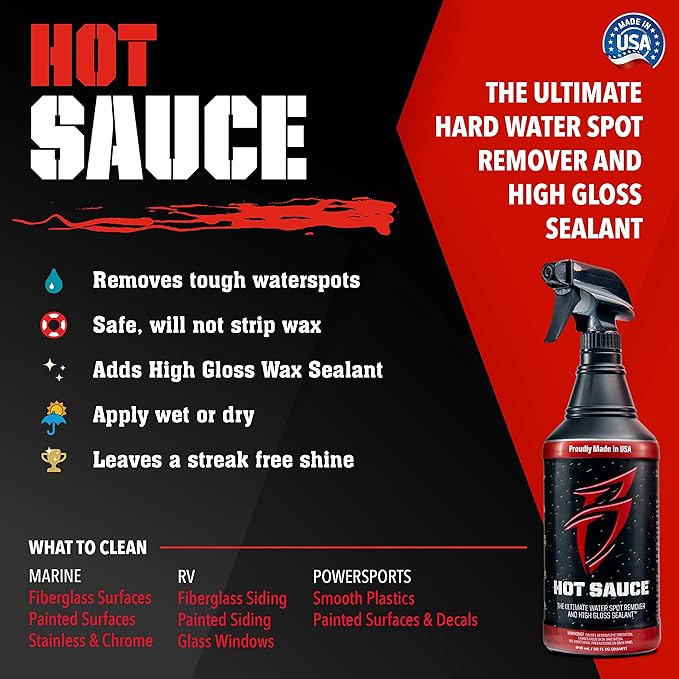 Bling Sauce Boat Cleaning & Detailing Kit for Marine and Automotive, 4-Pack, 20 oz Each