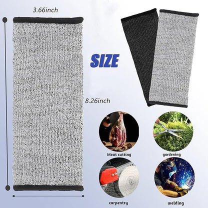 Naturahand 3 Pair Cut Proof Arm Sleeves Thin Skin Protection for Cooking Construction Woodwork Gardening Forearm Guards Men Women