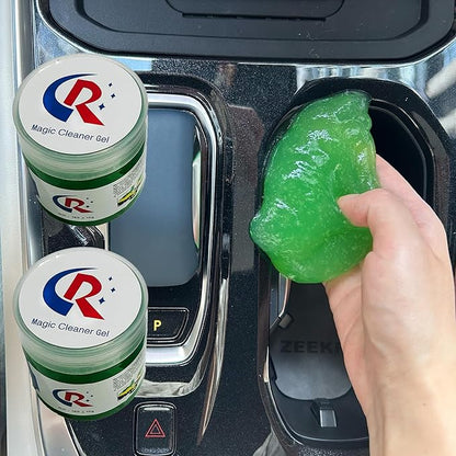 CR CHRWLIN 2-Pack Car Cleaning Gels Car Interior Cleaner Putty Slime Auto Detailing Tools Universal Dust Removal Cleaning Kit for Car Accessories Vents 3C Office Scented Green