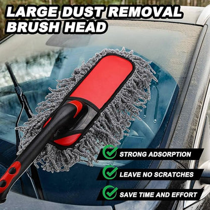 HARFINGTON Car Duster Brush Exterior Scratch Free Car Cleaning Brush High-Density Soft Auto Detailing Tool with Extendable Handle for Cars SUV Trucks Motorcycle Home Cleaning
