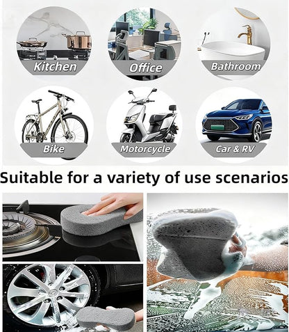 Bug Splatter Scrubber Pad for Cleaning Car Surfaces, Car Wash Sponge for RV, Car, Aircraft, Safe on Paint, 8.7x4.3x1.8 in (6-Pack)