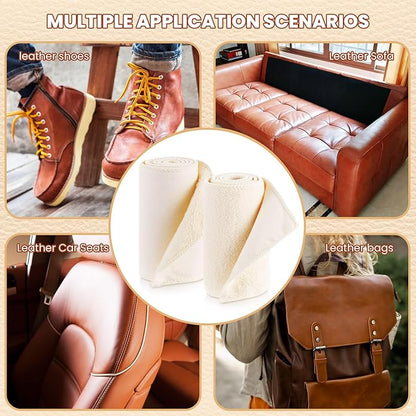 10 Pcs Shine Shoes Cloth Kit Polish Dauber Applicators Cleaning Leather Shoes Boots Microfiber Care Cloths Suede Cleaner